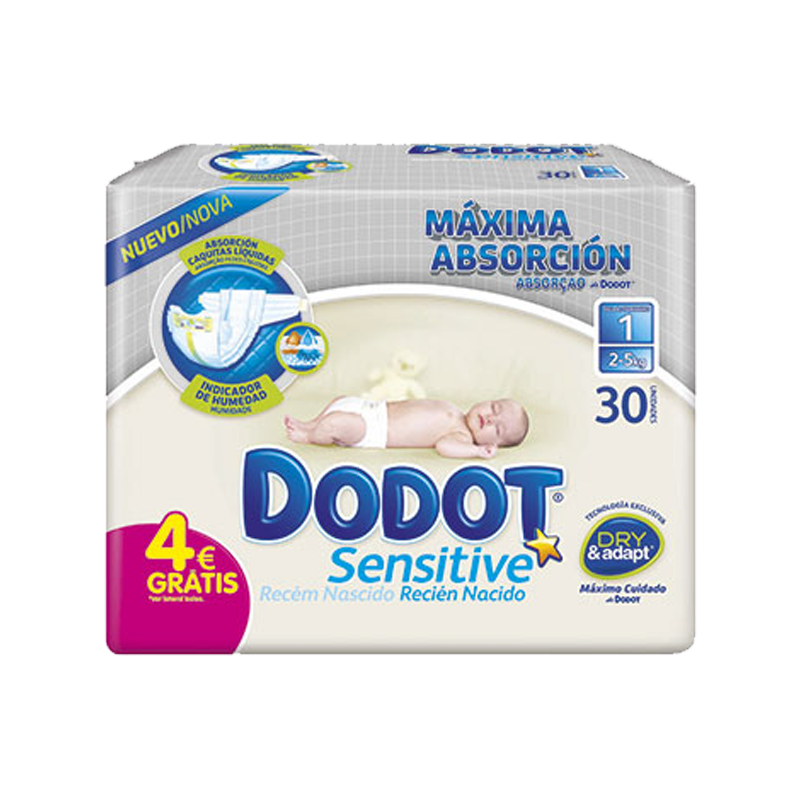 DODOT SENSITIVE PAÑALES TALLA 1