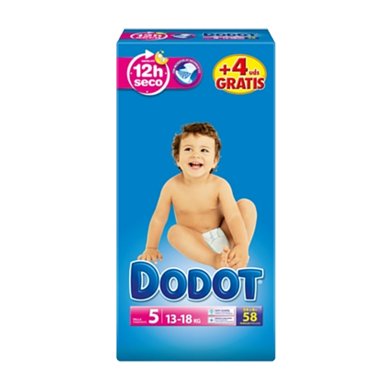 Dodot Bebé-Seco talla 5 (13-18 kg) 58 uds. desde 18,99 €