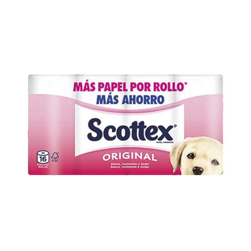 PAPEL HIGIÉNICO SCOTTEX ORIGINAL x16