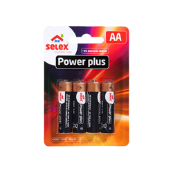 SALINE BATTERY R-6 PACK 4...