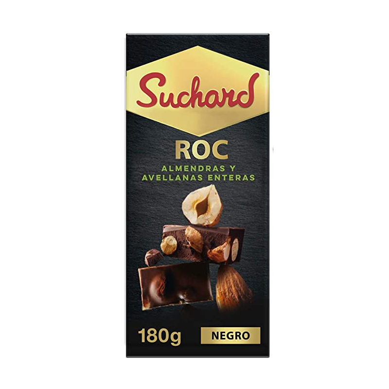 CHOCOLAT SUCHARD ROC AMANDES NOISETTES NOIR